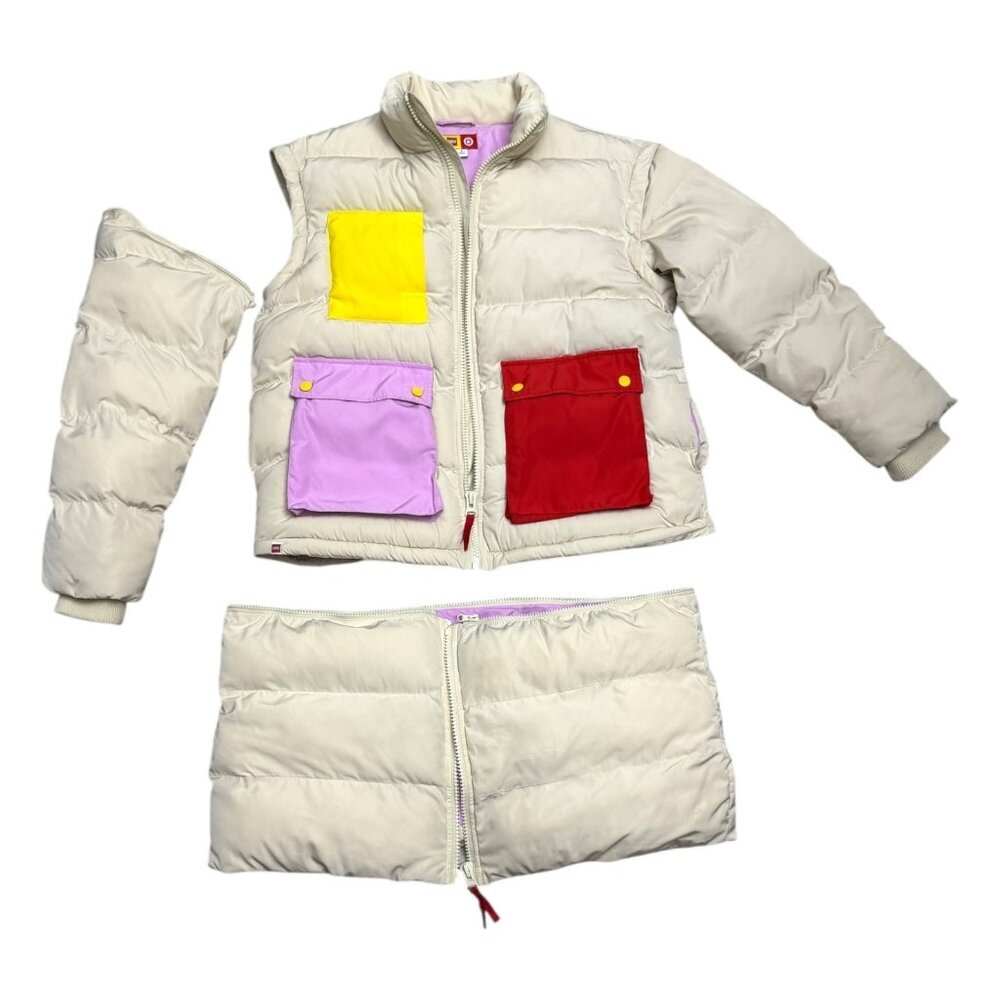 LEGO Deconstructed Winter Puffer Parka Insulated Vest & Coat Womens Small